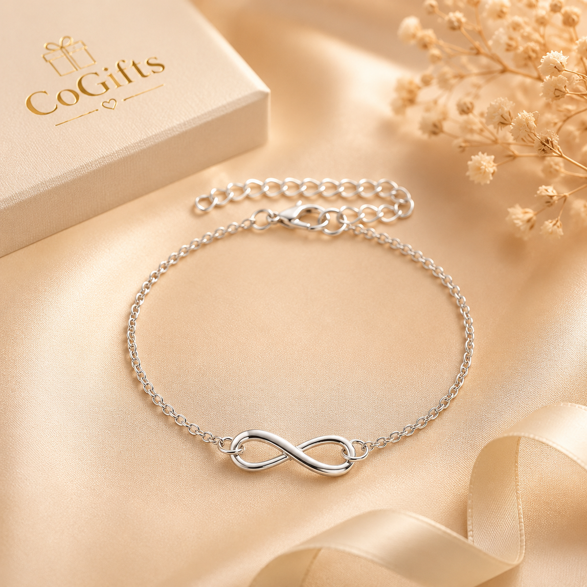 Infinity Bracelet Silver Plated Crystal Infinity Bracelet 